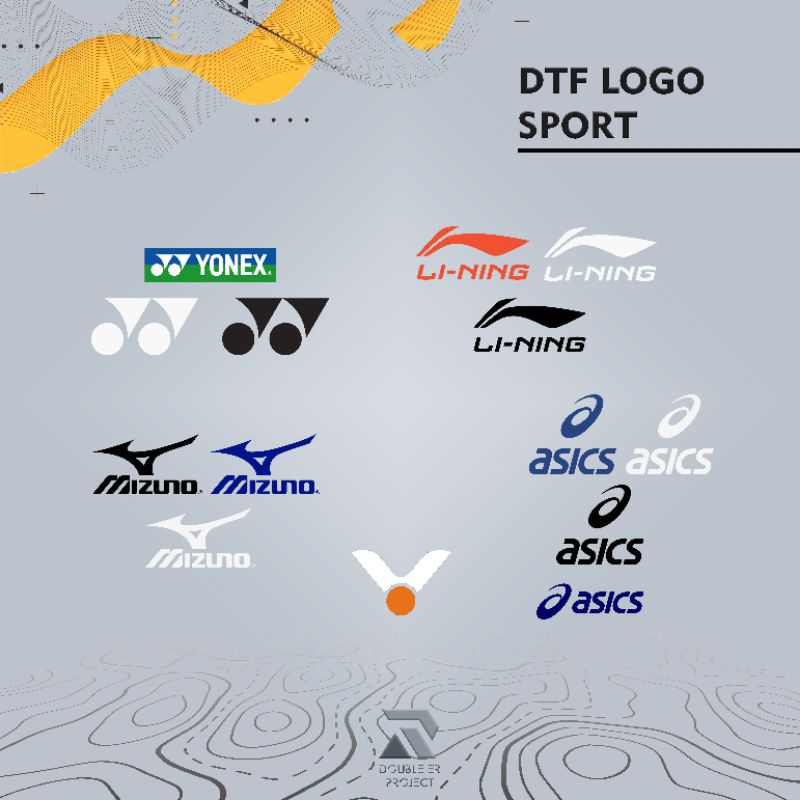 Dtf Logo Sport 羽毛球絲網印刷貼紙
