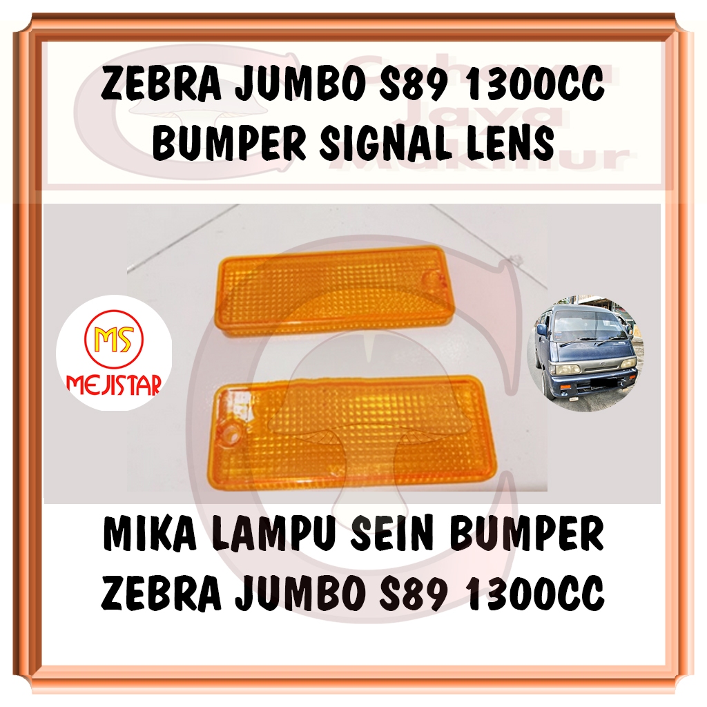 Pcs Mika 玻璃保險槓燈保險槓信號評級 Reting Zebra Jumbo S89 1.3 1300cc Meg