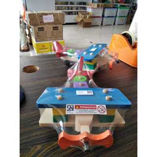 Kayu 益智木製玩具猿飛機橫梁 SNI 益智兒童玩具