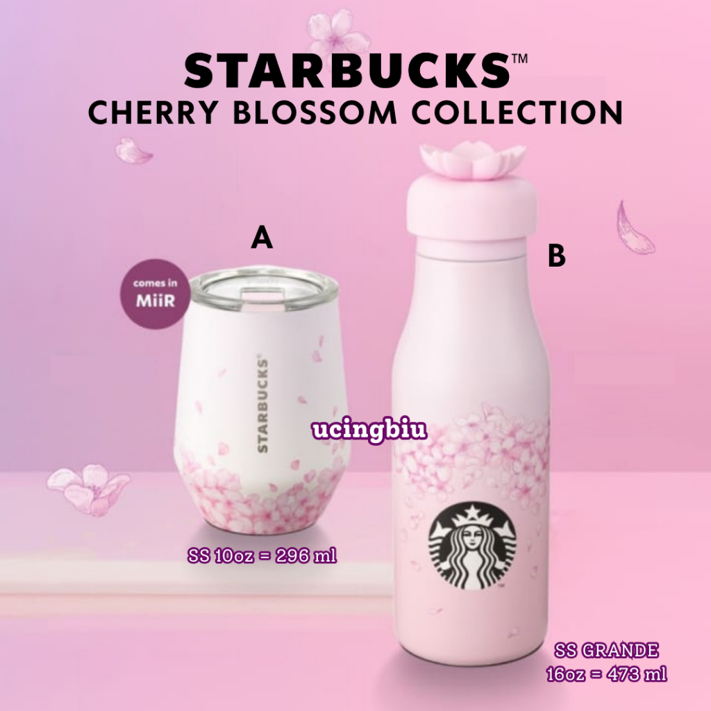 Starbucks x MiiR Cherry Blossom Blooming Spring 2024 不倒翁系列