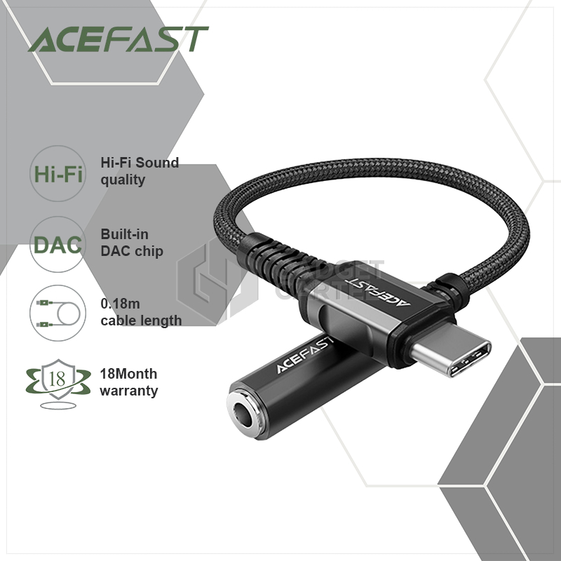 Acefast ACE HIFI C1-07 音頻適配器 HIFI USB TYPE-C 轉 3.5MM 耳機 DAC