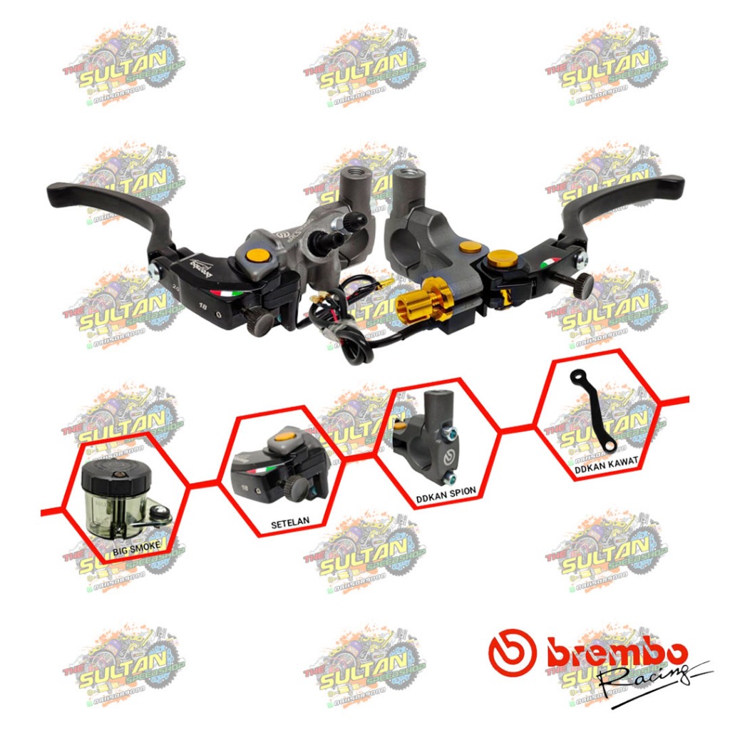 主手柄剎車右徑向 RCS 19 CORSA CORTA MASTER 離合器左通用 BREMBO 電纜