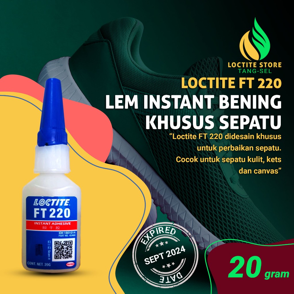 Loctite FT 220 帆布皮鞋和涼鞋最強膠水 20GR