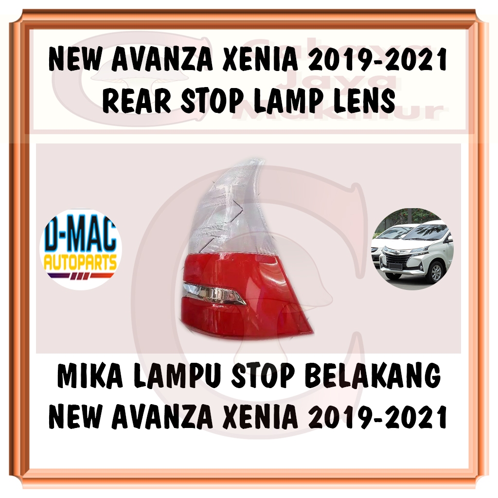 Pcs Mika 玻璃燈剎車燈剎車轉向信號 Sen 後豐田新 Avanza Xenia 2019 2020 2021