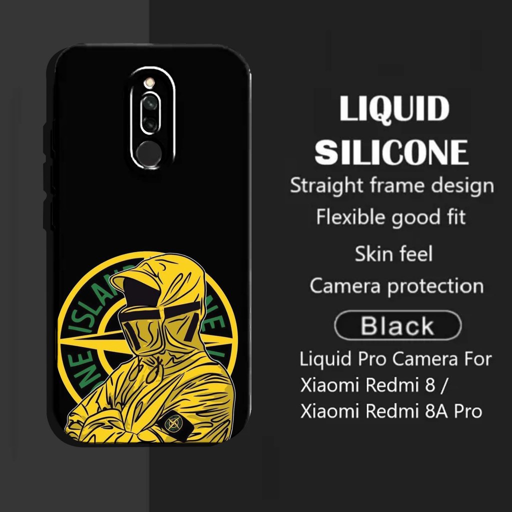 Stone ISLAND 手機殼 XIAOMI REDMI 8 圖案外殼 REDMI 8A Pro 最新 2D 軟殼透明