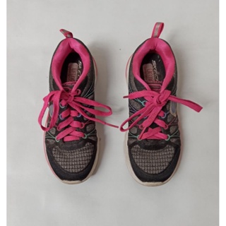 思克威爾 Hitam Preloved 女童鞋黑色粉色品牌 SKECHERS AA.3
