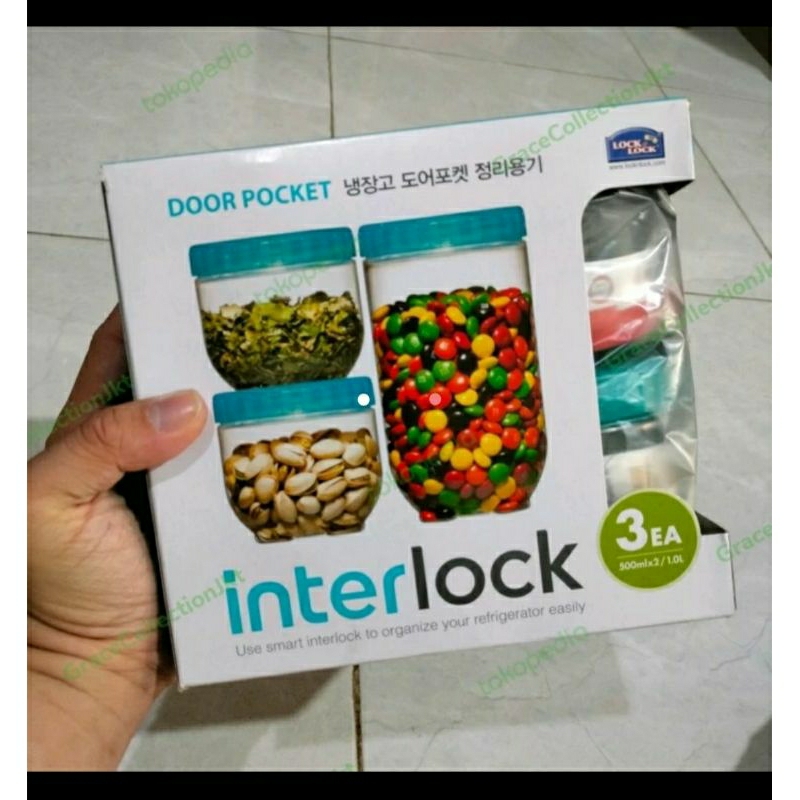 聯鎖鎖鎖 n lock lock&amp;lock set door Pack pocket Jar 蛋糕收納容器 lebara