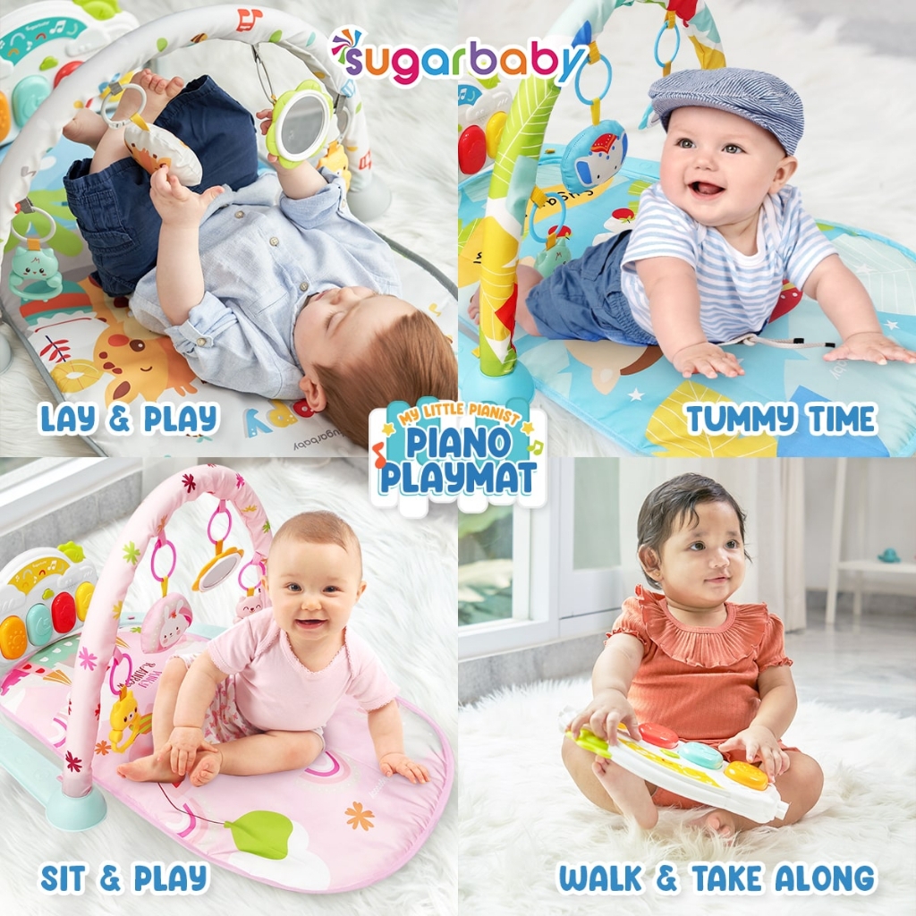Sugar BABY 我的小鋼琴家鋼琴遊戲墊嬰兒健身房地毯嬰兒玩具音樂地毯