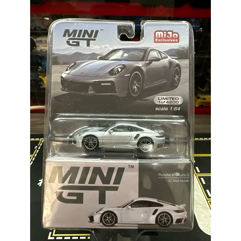 Mini GT 354 保時捷 911 TURBO S GT 銀色金屬 MIJO 泡罩