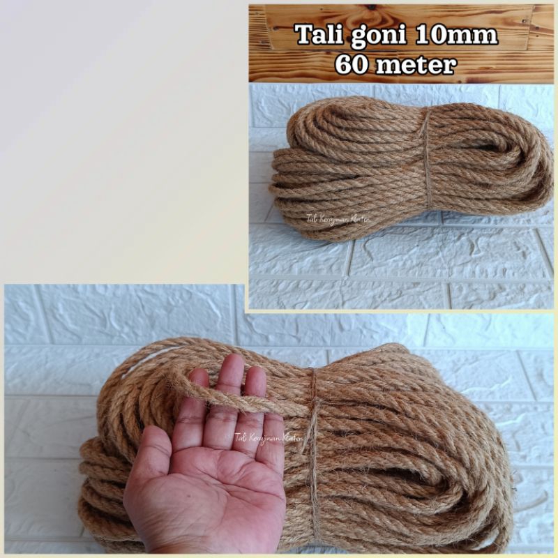 粗麻布繩 10 毫米長 60 米