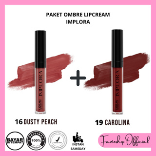 1 套 Ombre IMPLORA URBAN LIP CREAM 16 DUSTY PEACH 19 CAROLINA