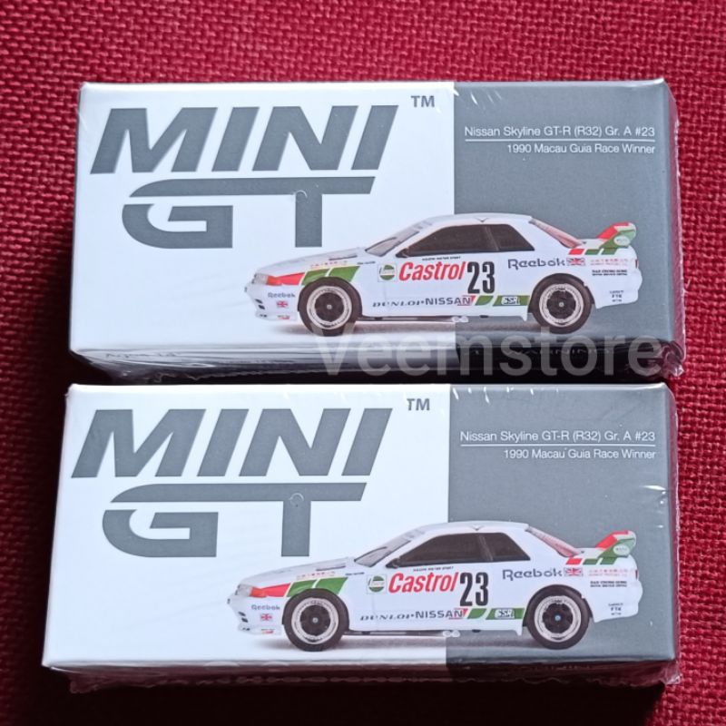 壓鑄 1:64 Nissan Skyline GTR R32 Macao Guai Race 獲勝者嘉實多賽車隊