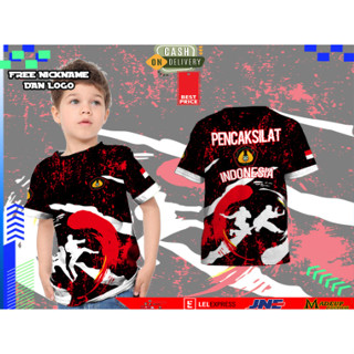 最新高階 3D 全印 3D 長袖兒童 PENCAK SILAT T 恤和