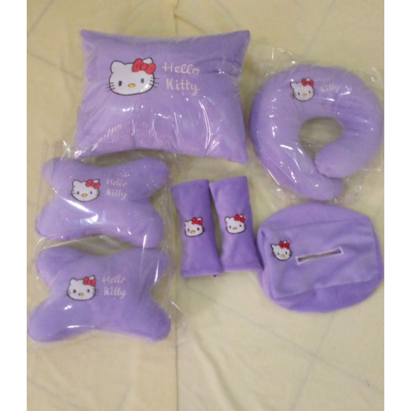 汽車枕頭套裝 5 合 1 hello Kitty 娃娃