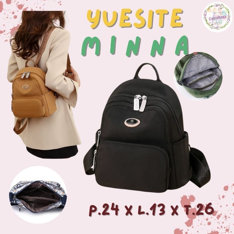 Yuesite MINNA 女式小號尼龍雙肩包小雙肩包