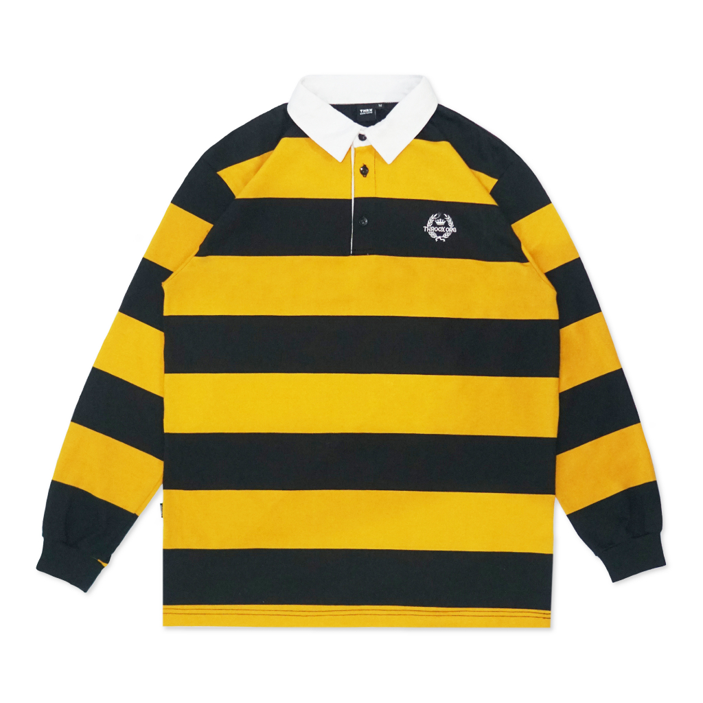 Throox 橄欖球襯衫 THRX 橄欖球條紋 Marisson 黑色黃色