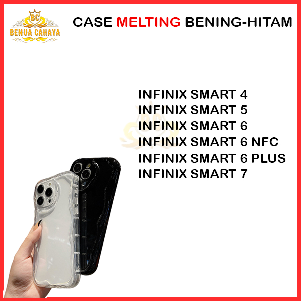Hitam 手機殼 INFINIX SMART 4-SMART 5-SMART 6-SMART 6 NFC-SMART