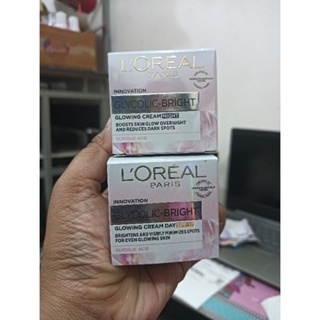 L'OREAL 巴黎歐萊雅乙醇酸亮光晚霜亮光日霜 SPF17/18