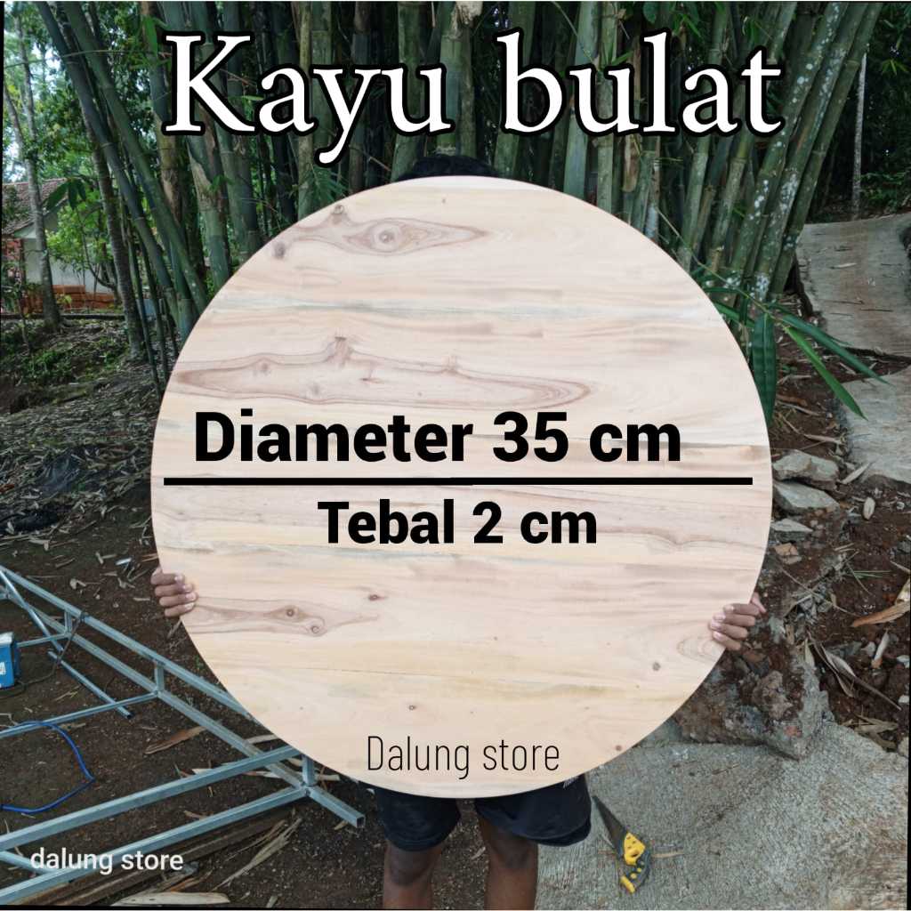 Kayu 35cm直徑圓形木板多用途優質木砧板