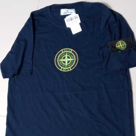 T 恤 STONE ISLAND NAVY Sablon Plastisol 高品質印花