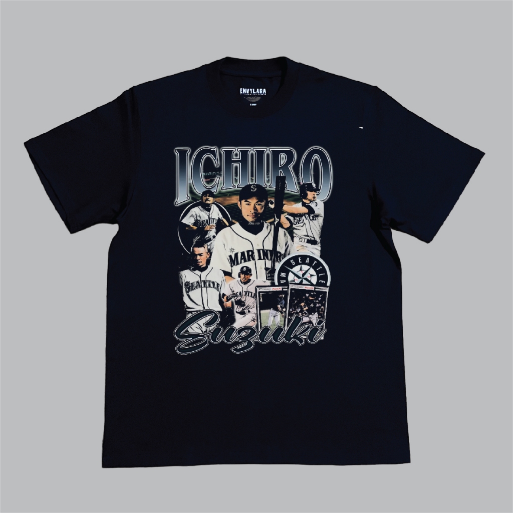 Ichiro Suzuki 西雅圖水手隊 T 恤重量級棉 16 年代 T 恤 MLB