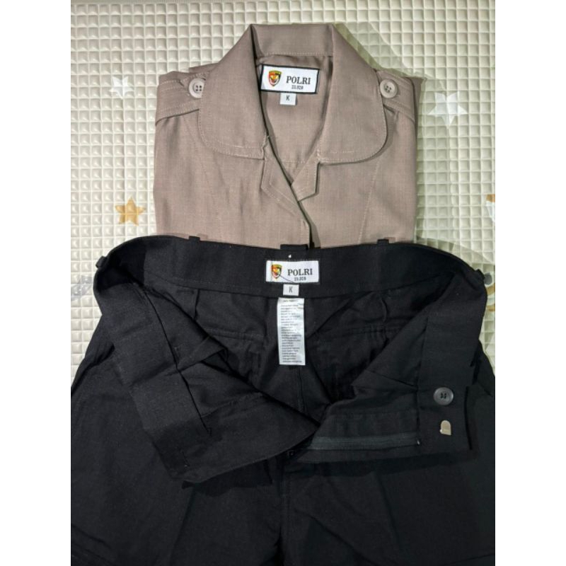 1 套棕色 PDL 衣服警察警察速率安全警衛衣服女式安全制服