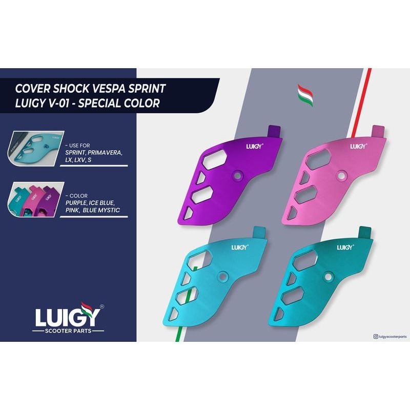 Cover Shock Vespa Sprint S Matic Primavera 前特殊顏色 Luigy