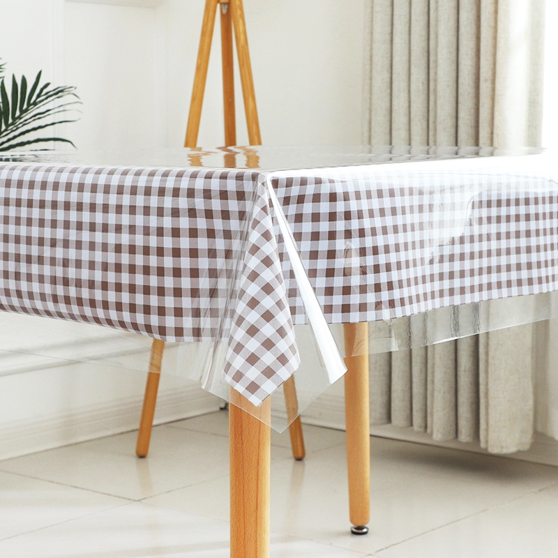 Mika 透明塑料 PVC 桌布 0.75mm 厚/優質透明廚房餐桌罩防污耐熱尺寸:60x100cm/80x100cm/