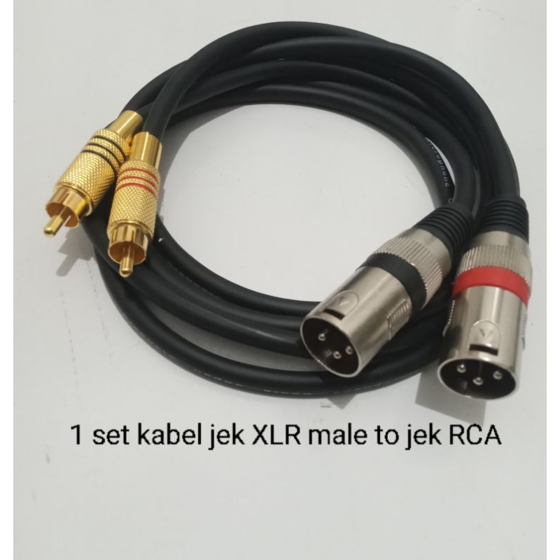 電纜插孔 xlr 佳能公頭到 jek Rca 1 套 Canare 5 米