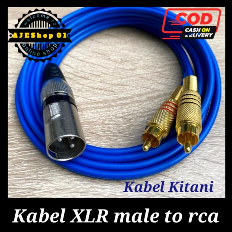 Xlr 公頭轉 rca 電纜