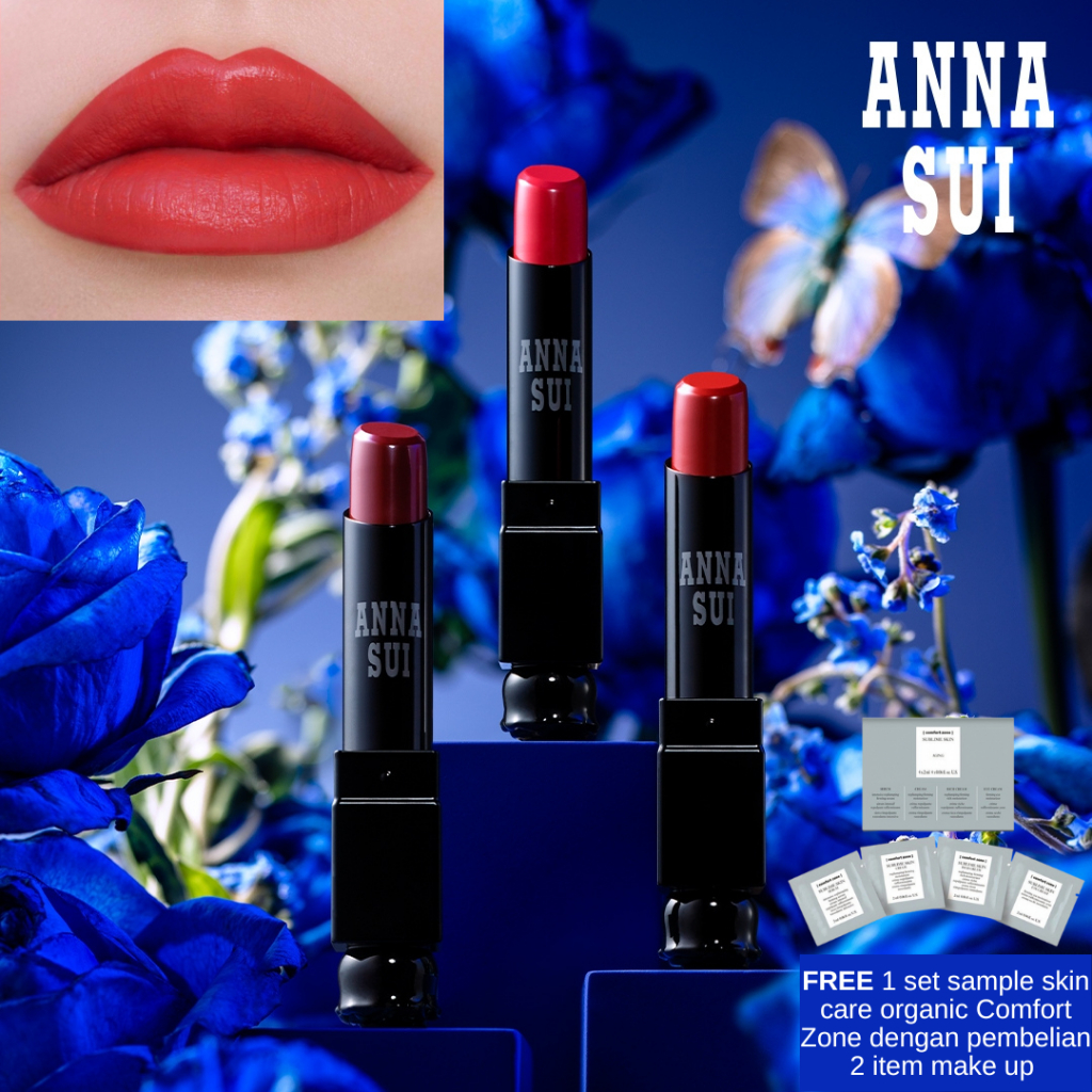 安娜蘇 Merah Anna Sui 紅色 Lip Rouge 新款口紅紅色口紅紅色粉色亮面啞光