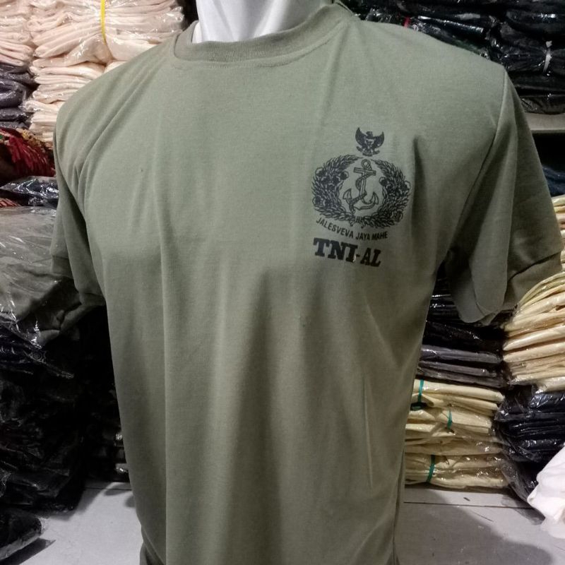 Hijau 綠水泥 T 恤 TNI AL Marines