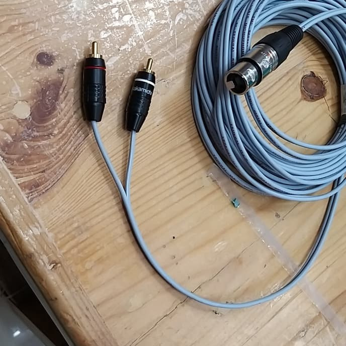 音頻連接器電纜佳能母頭轉 2 RCA 10 米