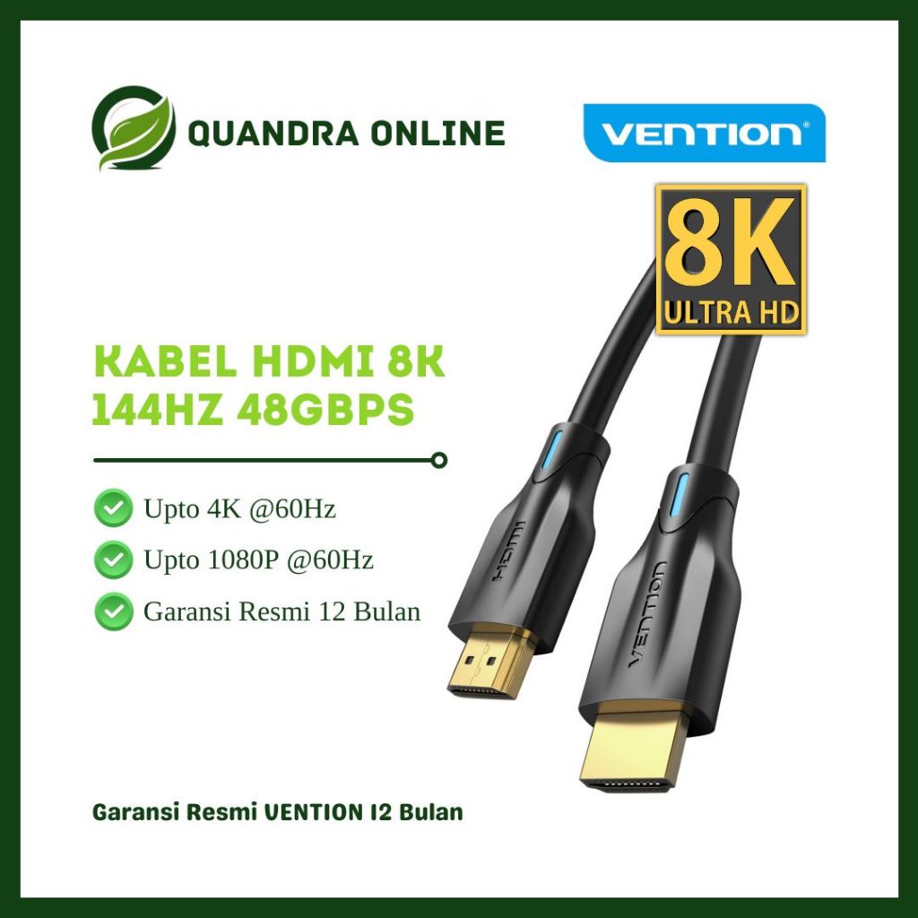 Vention HDMI 電纜版本 2.1 分辨率 8k 4k 2k 1080P HDR 144Hz 48Gbps