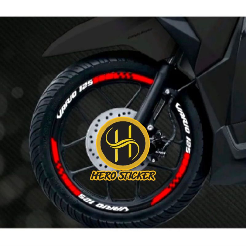 最新圖案 vario Rim 貼紙/最新酷 honda vario Rim 貼紙