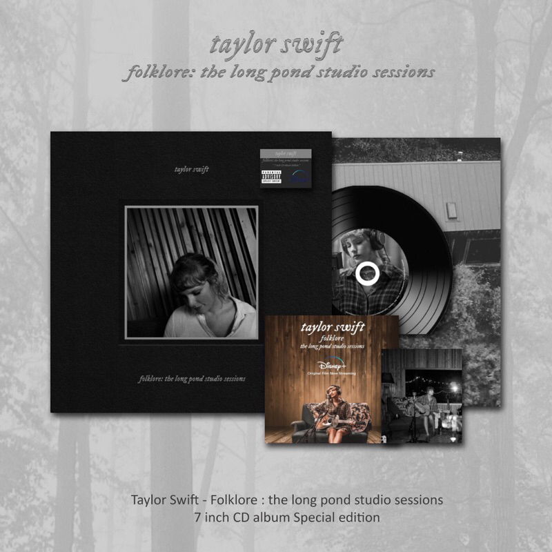 Cd TAYLOR SWIFT 7 英寸特別版 FOLKLORE 長音工作室會議專輯 CD TAYLOR SWIFT C