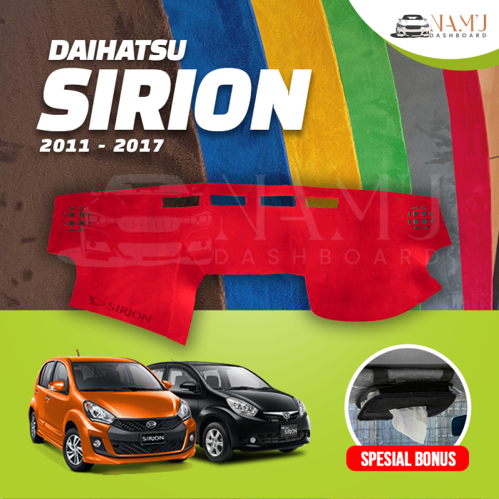 汽車儀表板毛皮墊 SIRION COVER 地毯儀表板保護器 DAIHATSU 2011 2012 2013 2014