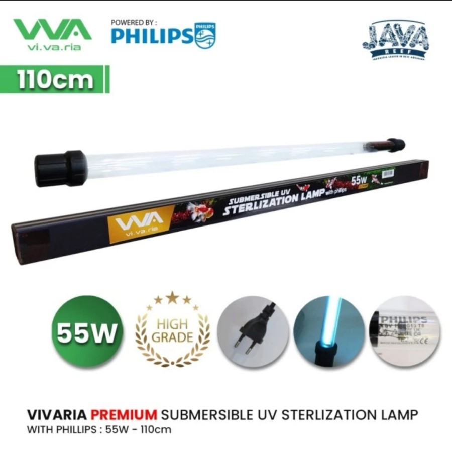 Vivaria UVC 帶飛利浦 55W 110CM 紫外線水族箱紫外線燈池
