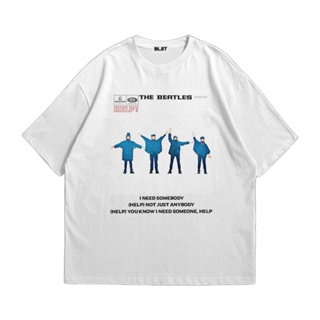 Essentiantique T 恤男士女士樂隊集團披頭士樂隊專輯 Help premium Design combed