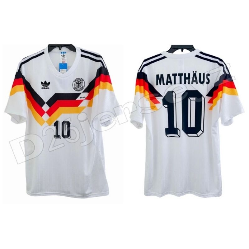 球衣復古德國主場 1990 年世界杯冠軍名稱集 MATTHAUS 10 定制 MDT