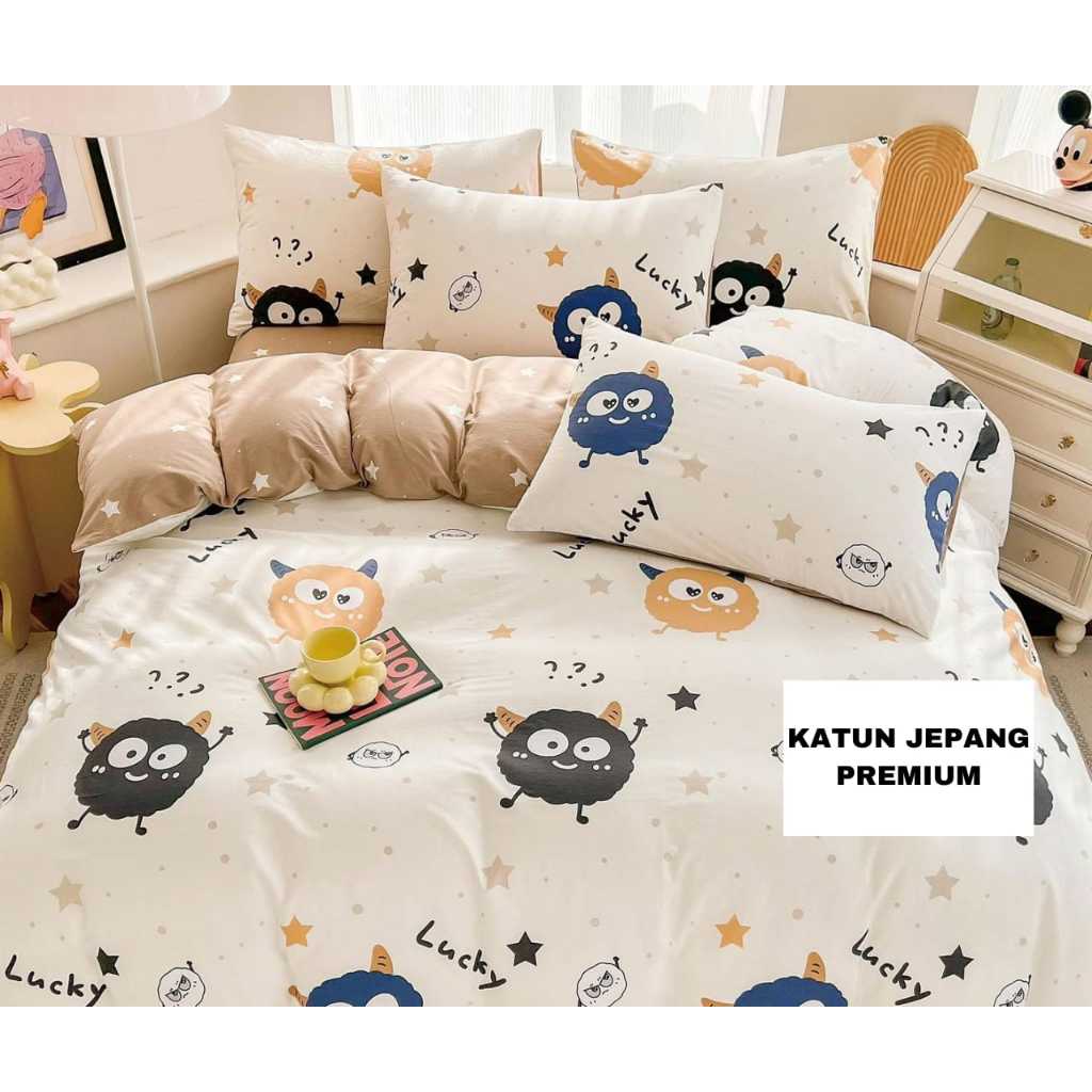 Katun 床罩套裝日本棉床單高級兒童圖案單人尺寸 90x200 100x200 120x200 柔軟軟床單 KJA23