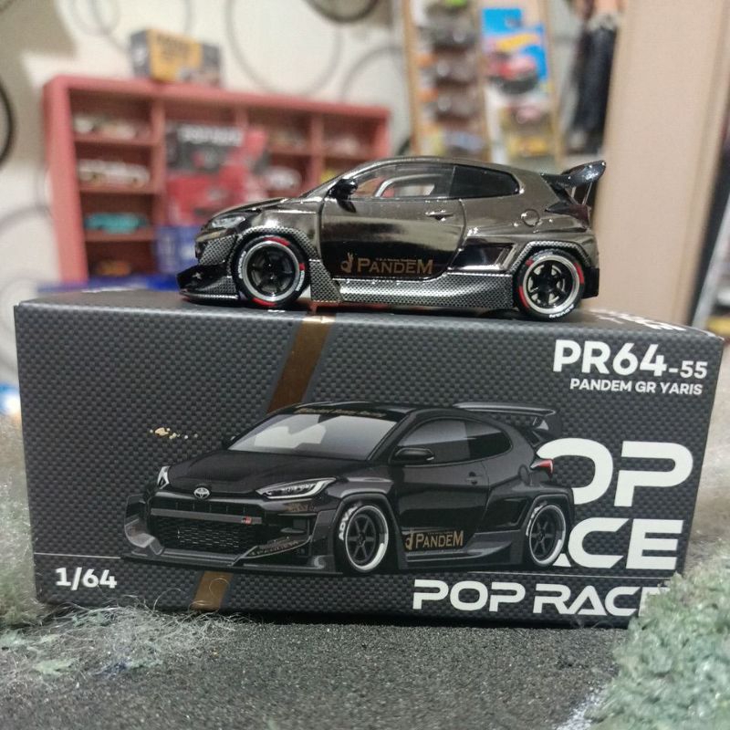Pop Race PR64-55 Pandem GR Yaris 黑色香港獨家