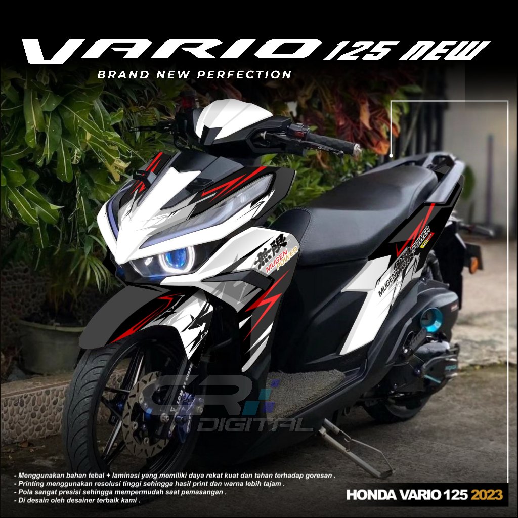 貼花貼紙 Vario 125 新 2023 CBS 全身貼紙 Dekal 摩托車 Honda Vario 125 新 2