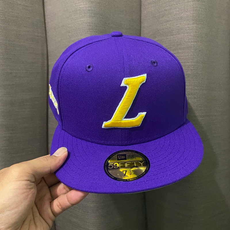 NEW ERA 新時代帽子 59Fifty NBA 洛杉磯湖人隊結紮紫色帽子