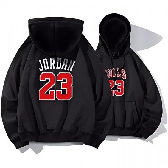 Hitam 連帽衫 Jordan Bulls 23 黑色夾克男士 Distro 黑色 Jordan 毛衣最新酷