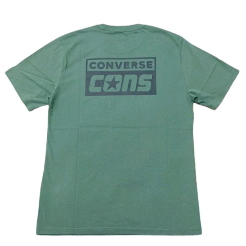 匡威 T 恤 Converse Cons 圖案男士 T 恤 Algae Coast GREEN ORIGINAL STO