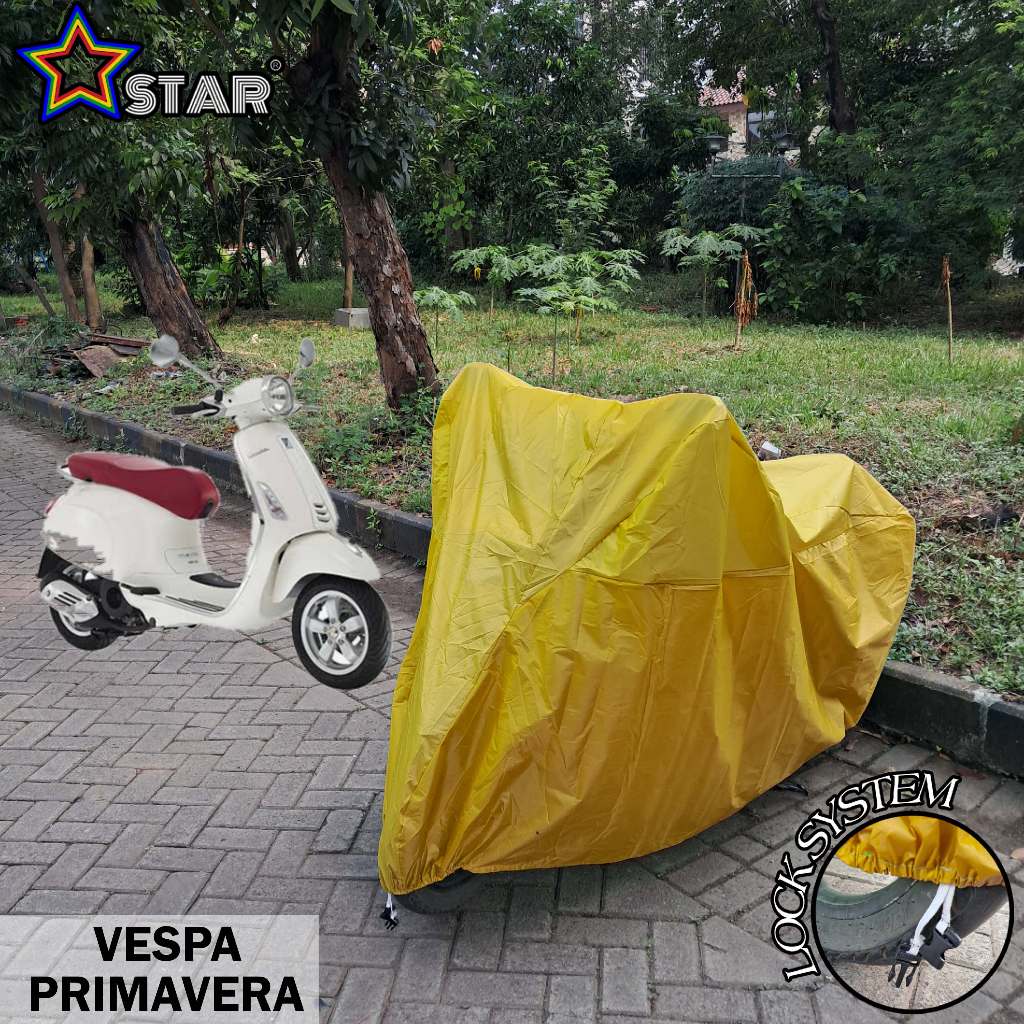 Vespa PRIMAVERA 摩托車罩純黃色 PREMIUM 摩托車罩