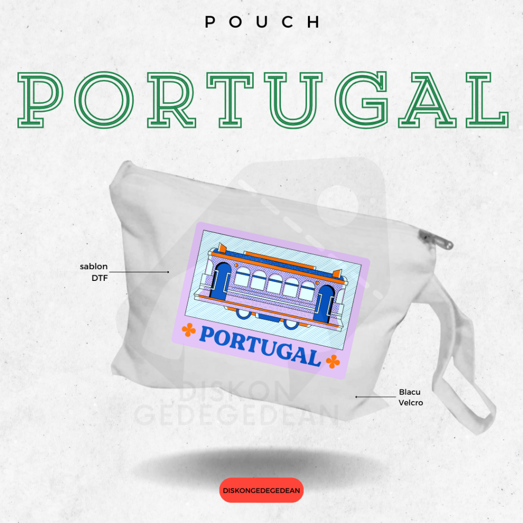 Lisbon 折扣的葡萄牙葡萄牙紀念品袋,帶拉鍊類型 1