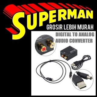 數字到模擬音訊轉換器 toslink 光學同軸到 rca 用於 led 電視藍光加黑山牆超人 jogja superma