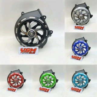 自動旋轉風扇罩旋轉旋轉器套裝新月圖案全鋁 CNC 材料適用於 Beat Vario Scoopy Genio 摩托車所有